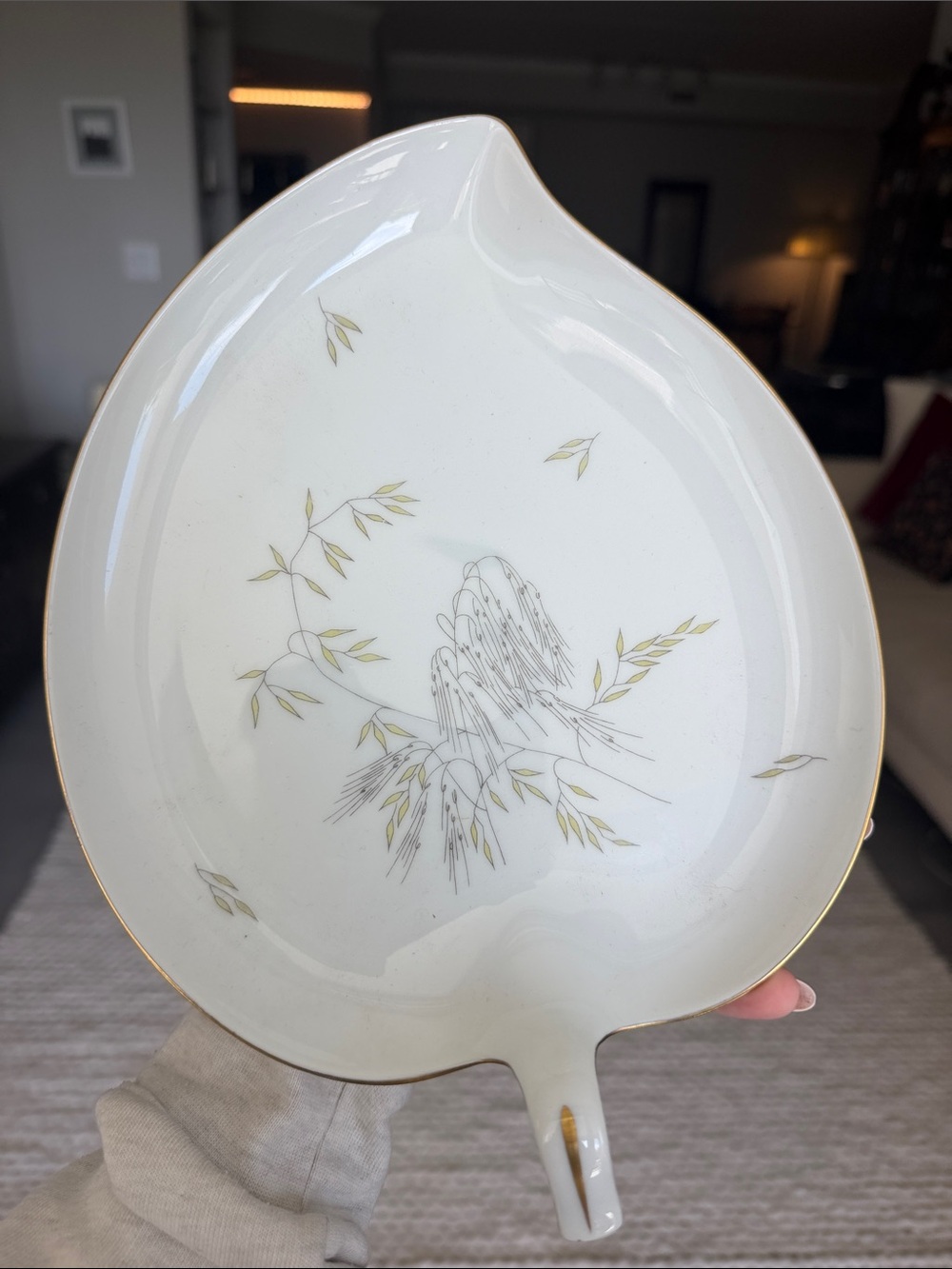 Bing and Grondahl Leaf Shaped Dish